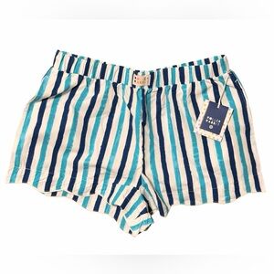 Roller Rabbit X Target Multi Stripe Poplin Boxer Shorts Blue Medium